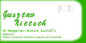 gusztav nietsch business card